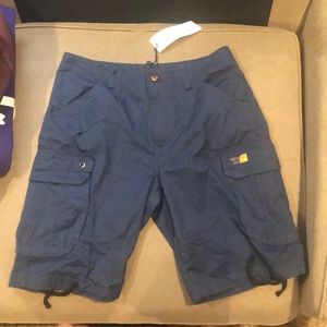 Navy CHOUYATOU cargo shorts